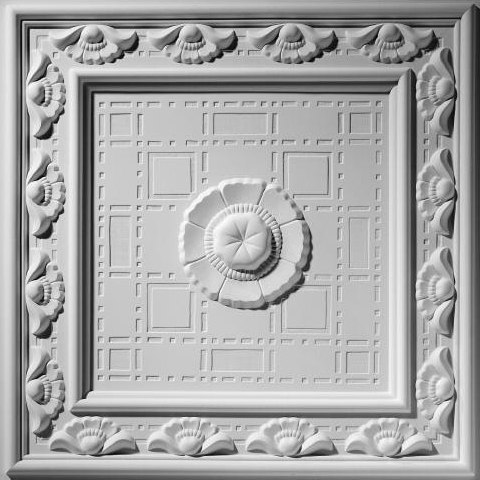 Victorian Poppy Ceiling Tile | Panneaux matières minérales | Above View Inc