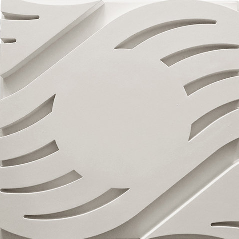Wave B Smooth Center Ceiling Tile | Lastre minerale composito | Above View Inc