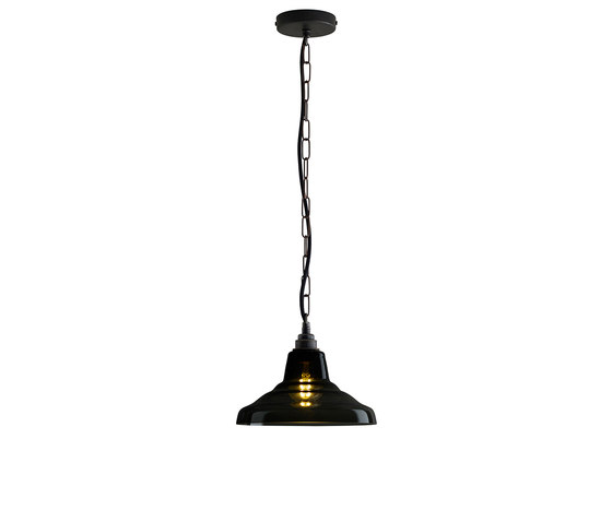 Glass School Pendant Light, Size 1, Anthracite and Weathered Brass | Suspensions | Original BTC