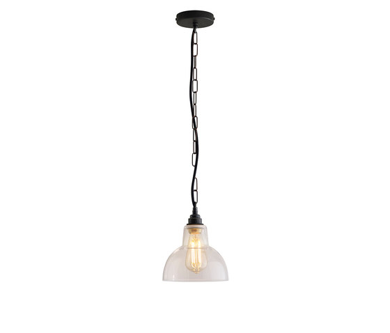 Glass 'York' Pendant, Size 1, Clear + Weathered | Suspended lights | Original BTC