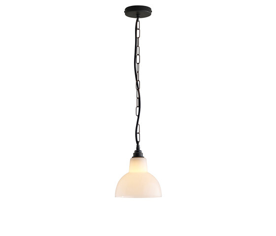 Glass York Pendant, Size 1, Opal and Weathered Brass | Suspended lights | Original BTC