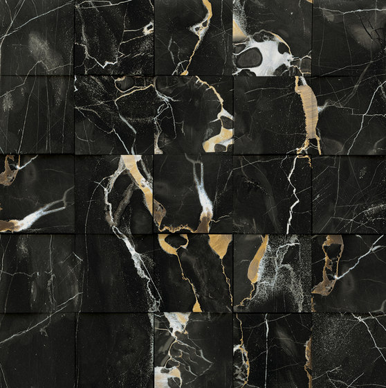 Mosaico 3D Black Gold JW 11 | Ceramic tiles | Mirage