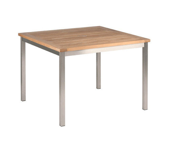 Equinox | Dining Table 100 Square with Teak Top | Tables de repas | Barlow Tyrie