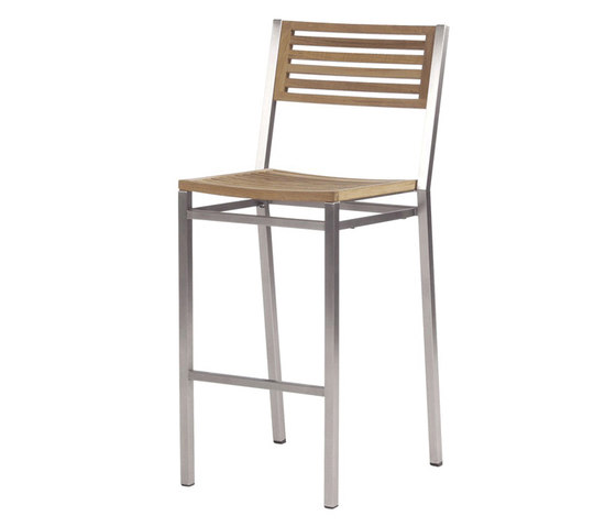 Equinox | High Dining Chair with Teak Seat & Back | Bar stools | Barlow Tyrie