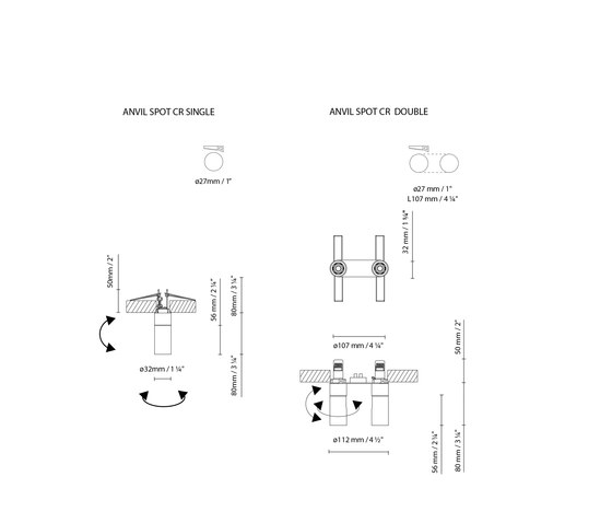 Anvil Spot CR double | Lampade plafoniere | B.LUX