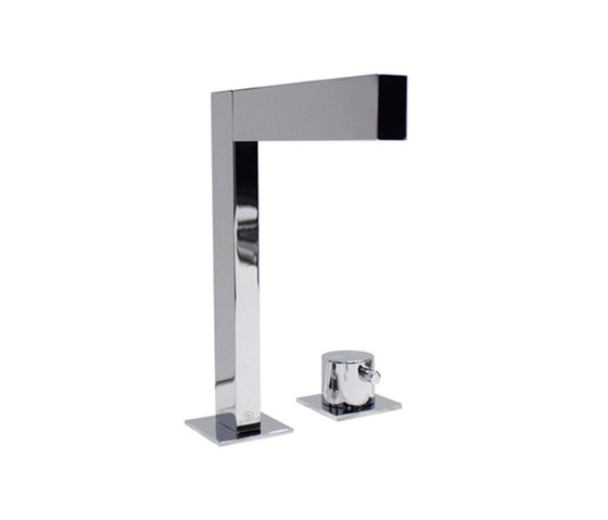 opus∙2 | two-hole deck-mount basin mixer with single lever handle | Robinetterie pour lavabo | Blu Bathworks