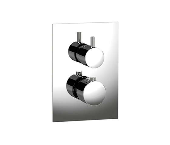 opus∙2 | thermostatic tub/shower valve trim with 2-way diverter, square trim | Rubinetteria doccia | Blu Bathworks