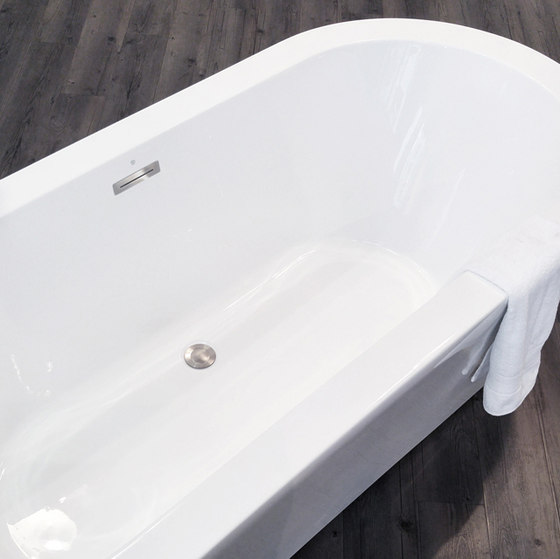 wastes | waste and overflow kit for acrylic bathtubs, Brushed Nickel | Grilles bonde de douche | Blu Bathworks