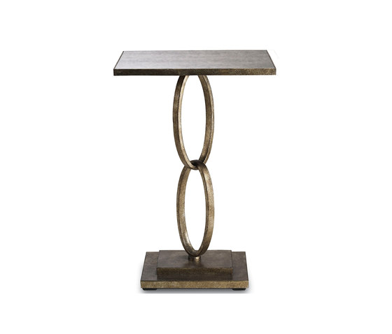 Bangle Accent Table, Silver Leaf | Side tables | Currey & Company