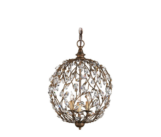 Crystal Bud Sphere Chandelier | Lámparas de suspensión | Currey & Company