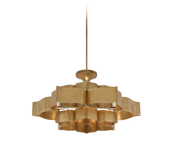 Grand Lotus Chandelier | Suspended lights | Currey & Company