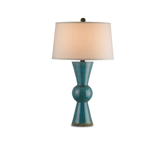 Upbeat Table Lamp, Teal | Tischleuchten | Currey & Company