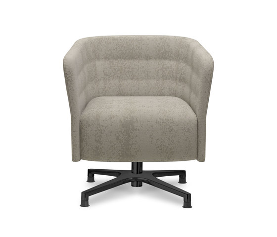 Cell 72 swivel upholstered easy chair with armrests with 4-spoke base | Armchairs | sitland