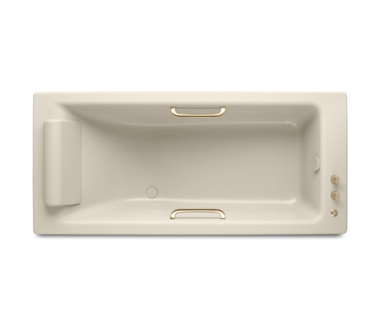 BATHS | Built-in bathtub 1800 x 800 mm with deck mounted thermostatic faucet | Greige | Badewannen | Armani Roca
