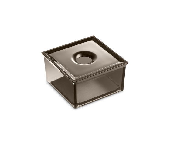 ACCESSOIRES | Boîte de rangement carrée avec couvercle, pour tablette ou meuble | Rangements accessoires de beauté | Armani Roca