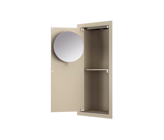 FURNITURE | Built-in cabinet with magnifying mirror | Greige by Armani Roca | Wall cabinets