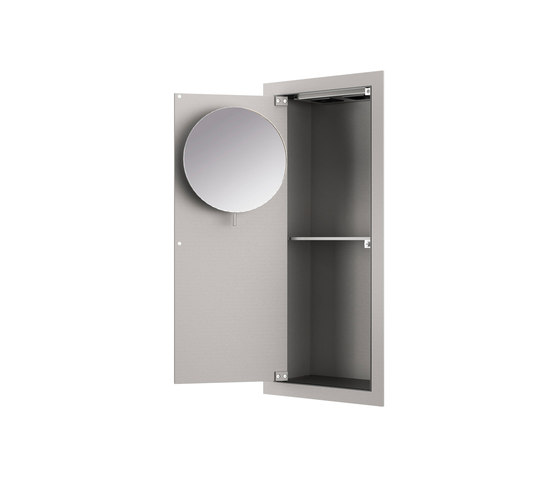 FURNITURE | Built-in cabinet with magnifying mirror | Silver | Wandschränke | Armani Roca