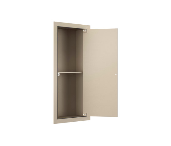 FURNITURE | Armoire verticale encastrée avec une étagère | Greige | Meubles muraux salle de bain | Armani Roca
