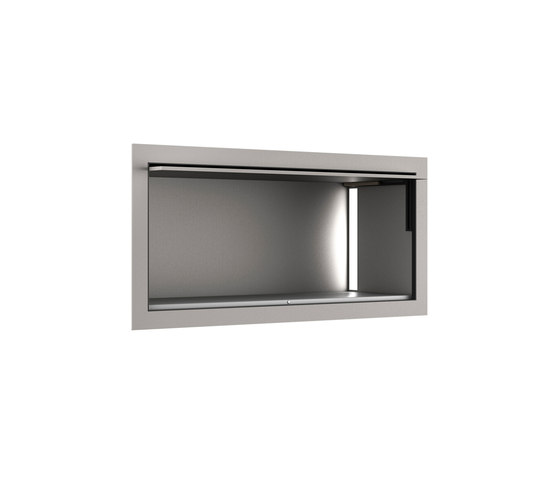 FURNITURE | Built-in horizontal cabinet | Silver | Wandschränke | Armani Roca