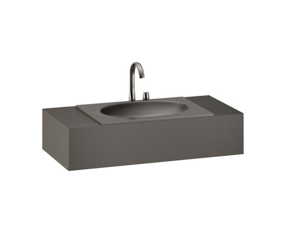 1200 mm Furniture with upper drawer for single 770 mm countertop washbasin | Nero | Vanity units | Armani Roca