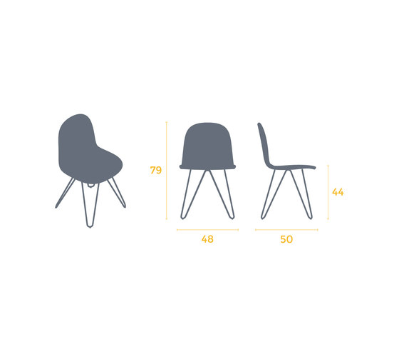 Template Chair Metal Base | Sillas | sixinch