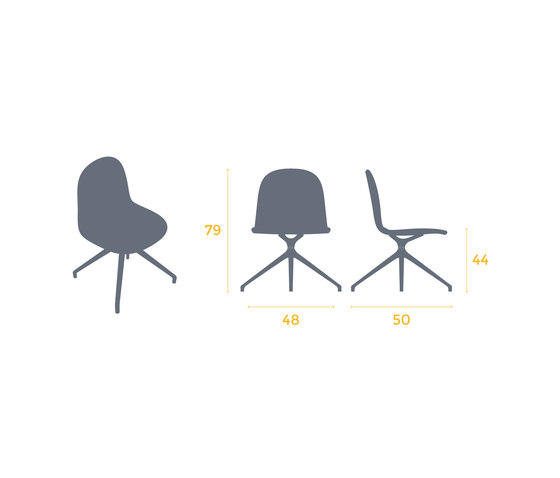 Template Chair Metal Unica Base | Chaises | sixinch