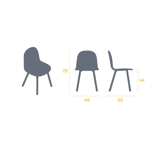 Template Chair Wooden Base | Sedie | sixinch