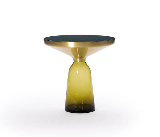 Bell Side Table brass-glass-yellow | Beistelltische | ClassiCon