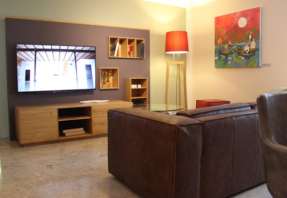 Wally B250 eiche lino mauve | Wall storage systems | Sixay Furniture