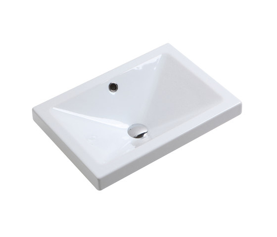 Linea lavabi - Rectangular upon top washbasin external tap | Wash basins | Olympia Ceramica