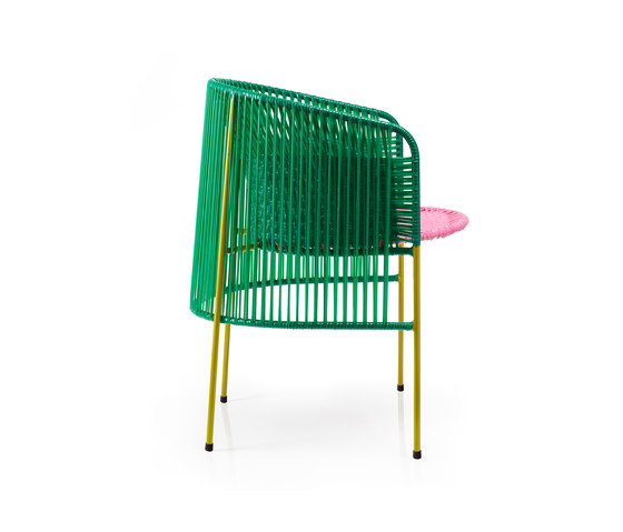 Caribe | dining chair, green/rose/curry | Sillas | Ames