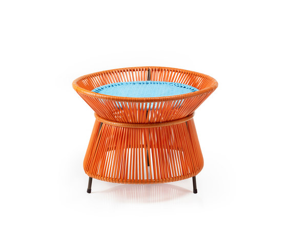 Caribe | basket table, orange/turquoise/brown | Tables d'appoint | Ames