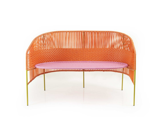 Caribe | 2-seater bank, orange/rose/curry | Panche | Ames