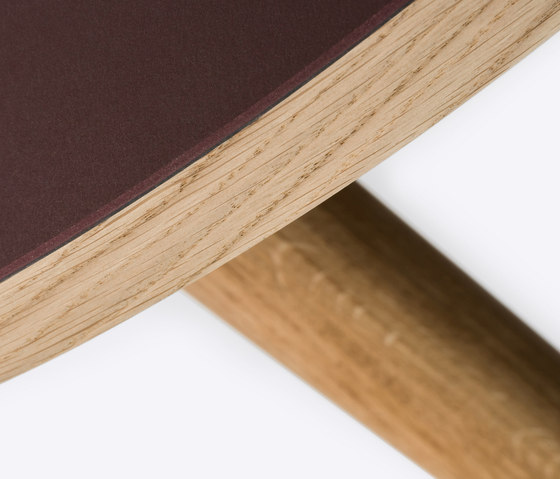 Linoleum tabletop, with real-wood or color edge | Materials | Faust Linoleum