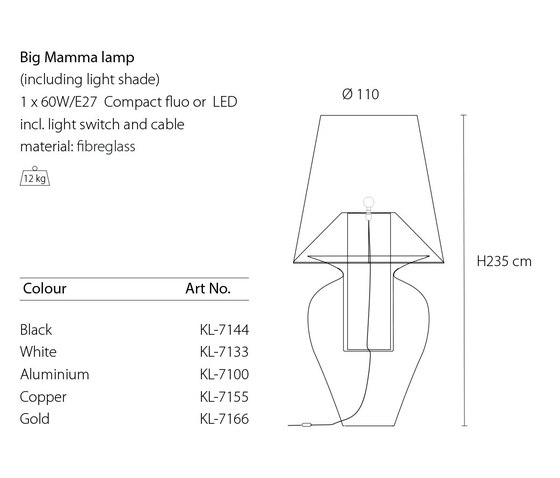 Big Mamma lamp | Lámparas de pie | Illum Kunstlicht