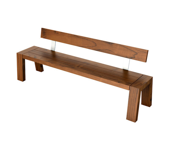Solo Collection | Bench with Backrest 210 | Benches | Viteo