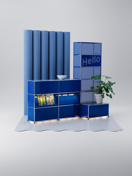 USM Haller E Shelf | Gentian Blue | Sideboards | USM