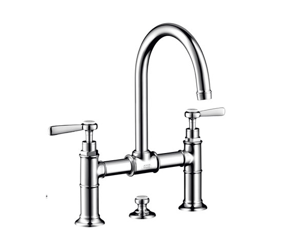 AXOR Montreux 2-handle basin mixer 220 with pop-up waste set and lever handles | Wash basin taps | AXOR