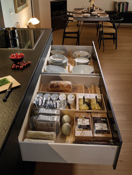 LINE Silk Three levels of drawers | Kitchen organization | Santos