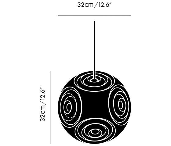Curve Ball Pendant 32cm | Lampade sospensione | Tom Dixon