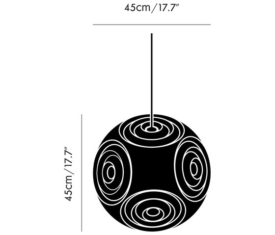Curve Ball Pendant 45cm | Suspensions | Tom Dixon