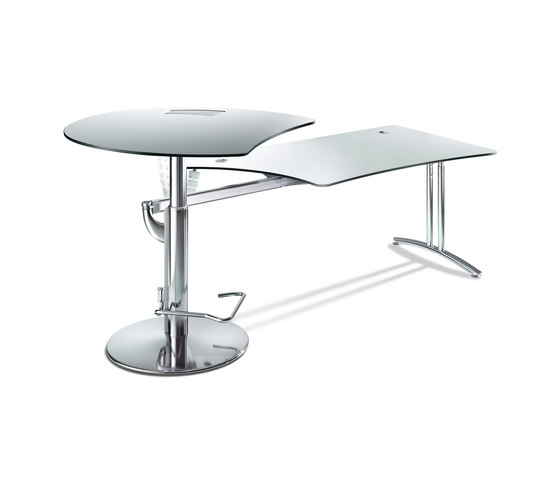 Workflow Steh-/Sitz-Tisch T 5000 Workflowkombination "120 Grad" | Desks | C+P Möbelsysteme