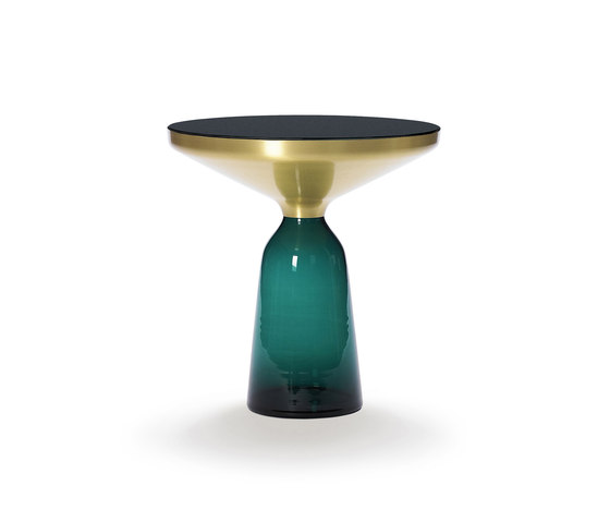 Bell Side Table brass-glass-green | Tavolini alti | ClassiCon