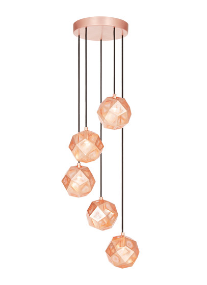 Etch Mini Chandelier Copper | Suspended lights | Tom Dixon