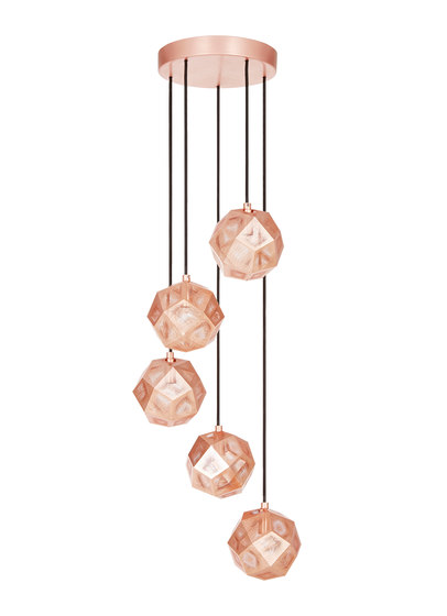 Etch Mini Chandelier Copper | Suspended lights | Tom Dixon