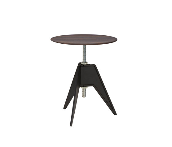 Screw Cafe Table Fumed Oak Top 600mm | Side tables | Tom Dixon
