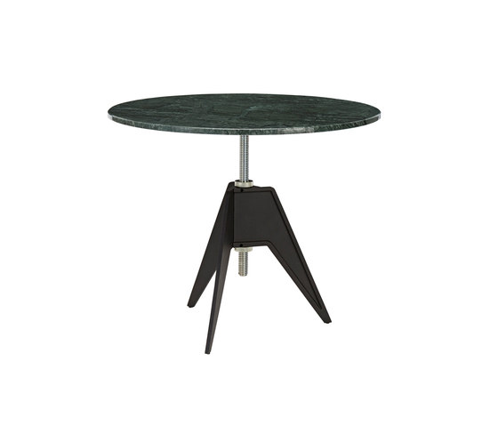 Screw Cafe Table Green Marble Top 900mm | Dining tables | Tom Dixon