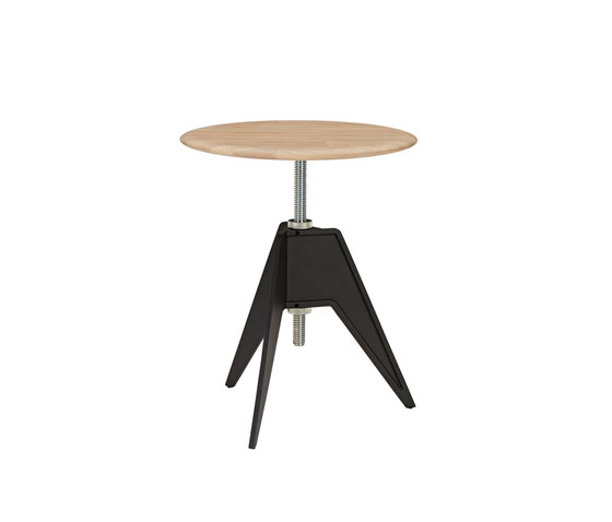 Screw Cafe Table Natural Oak Top 600mm | Side tables | Tom Dixon