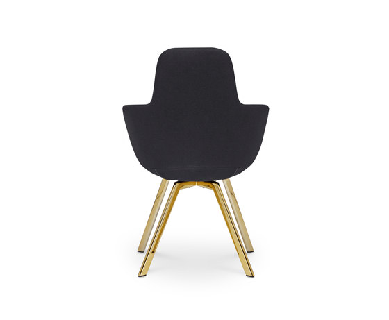 Scoop Chair High Back Brass Leg Tonus 4 | Stühle | Tom Dixon