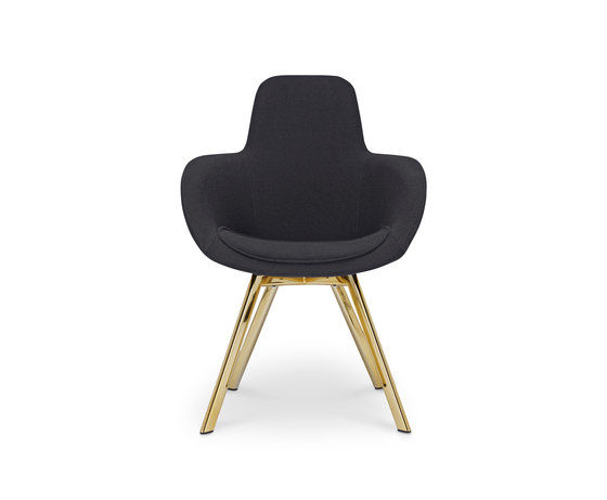 Scoop Chair High Back Brass Leg Tonus 4 | Chairs | Tom Dixon